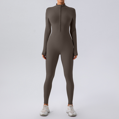 Fleece-Lined Yoga Jumpsuit - Image26755187408990