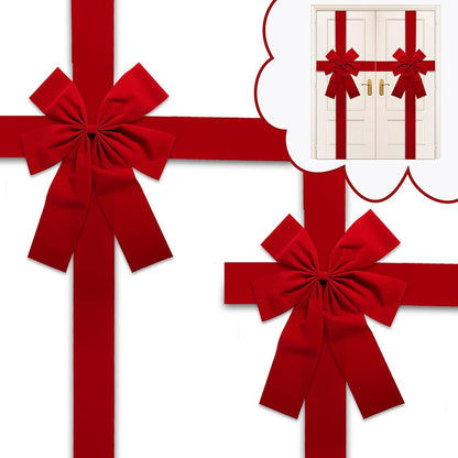 Christmas Door Hanging Bow Ribbon - Image26755314778206
