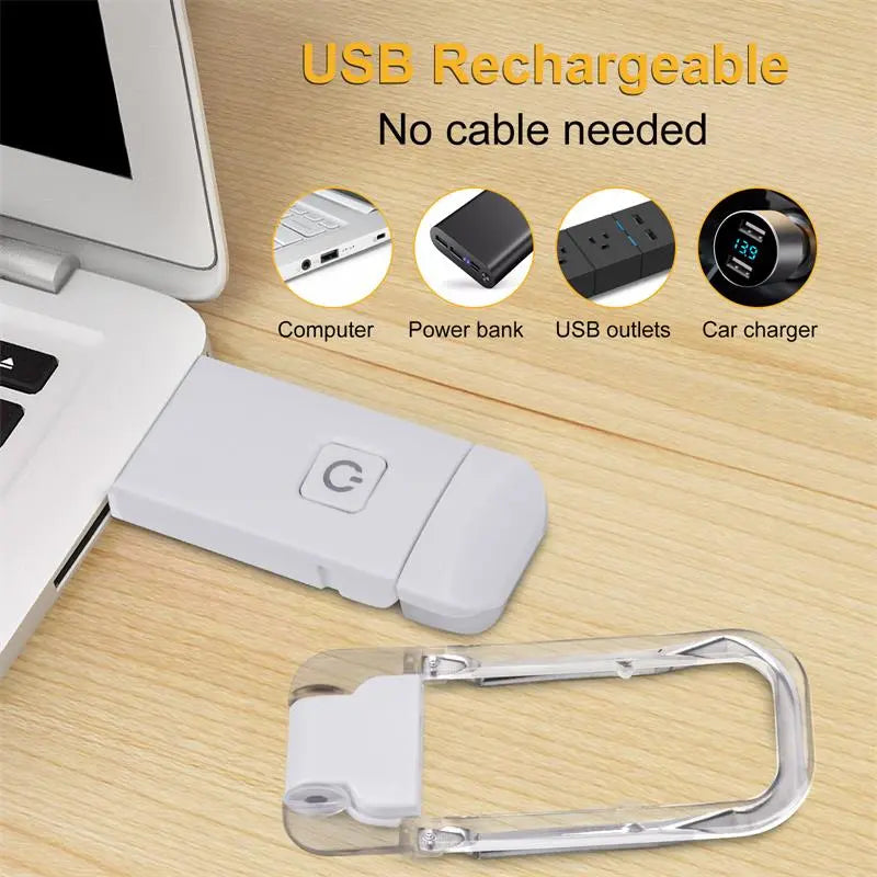 LED USB Rechargeable Book Light Reading Light Eye Protection - Image26755103391838