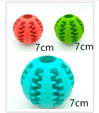 Interactive Rubber Slow Feeder Dog Ball - 