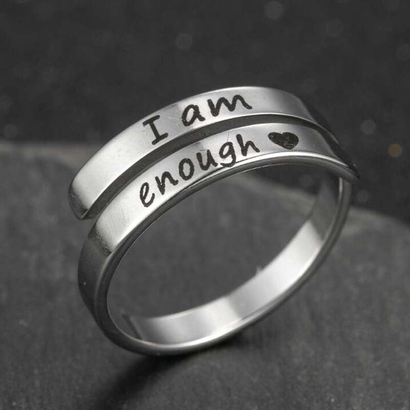 Retro Stainless Steel English Double Ring - 