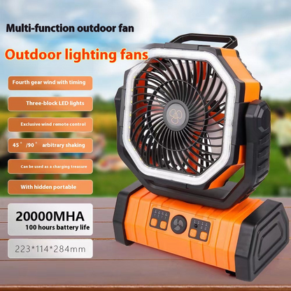 Outdoor Household Power Bank LED Light Camping Fan - Image26755166666846