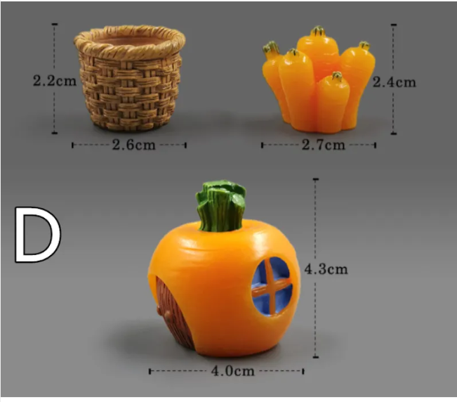 Mini Resin Animal Figurines – DIY Micro-Landscape Decor - 