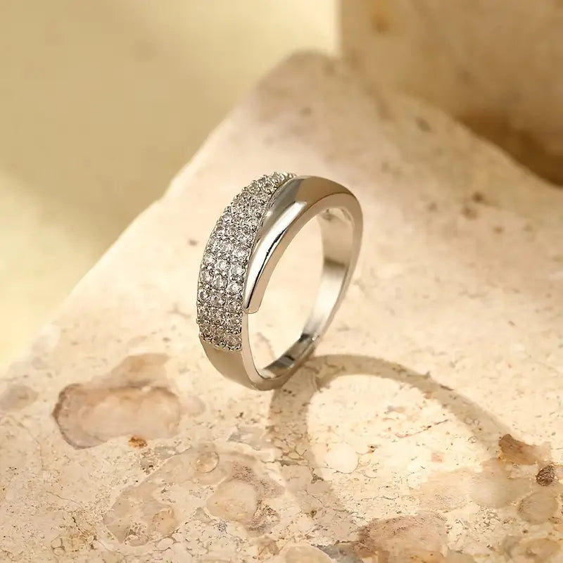 Elegant Adjustable Sparkle Ring - 