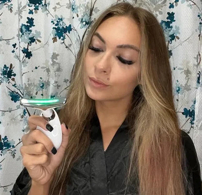 Beauty Facial Massager, 7 Color Wavy Acne Beauty Microcurrent Facial Device Skin Firming for Face Neck Beauty Device, - Image46328673206366