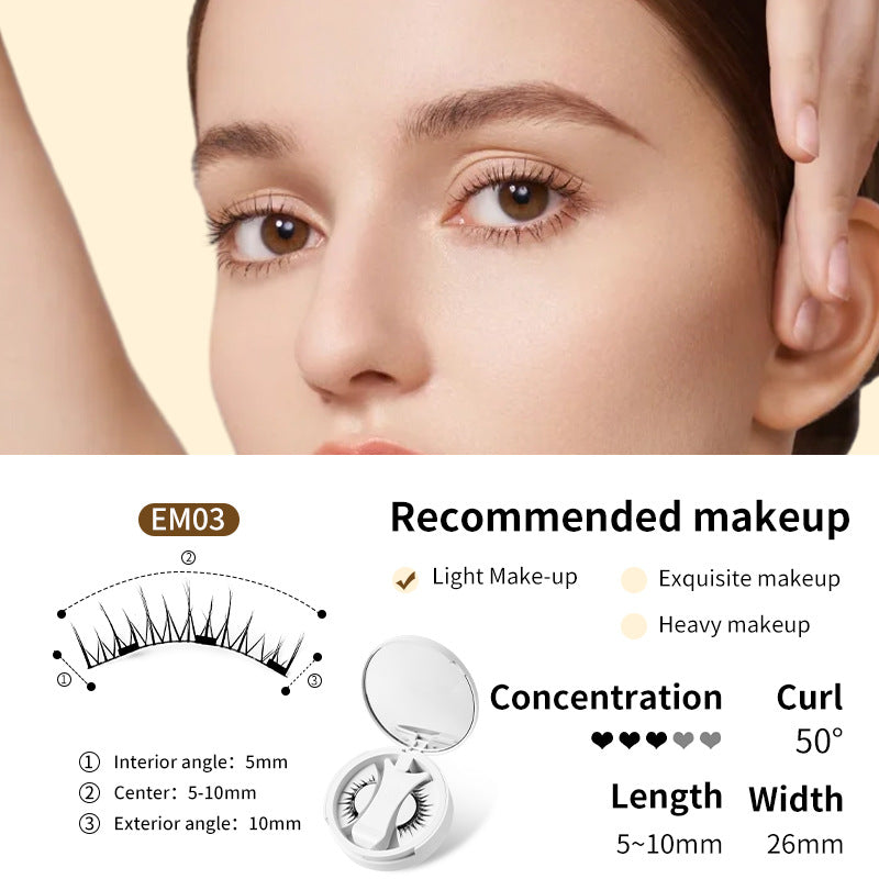 Magnetic False Eyelashes Set with Applicator - 