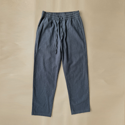 Men's Casual Pants White Baggy Straight Trousers - Image26755443327070