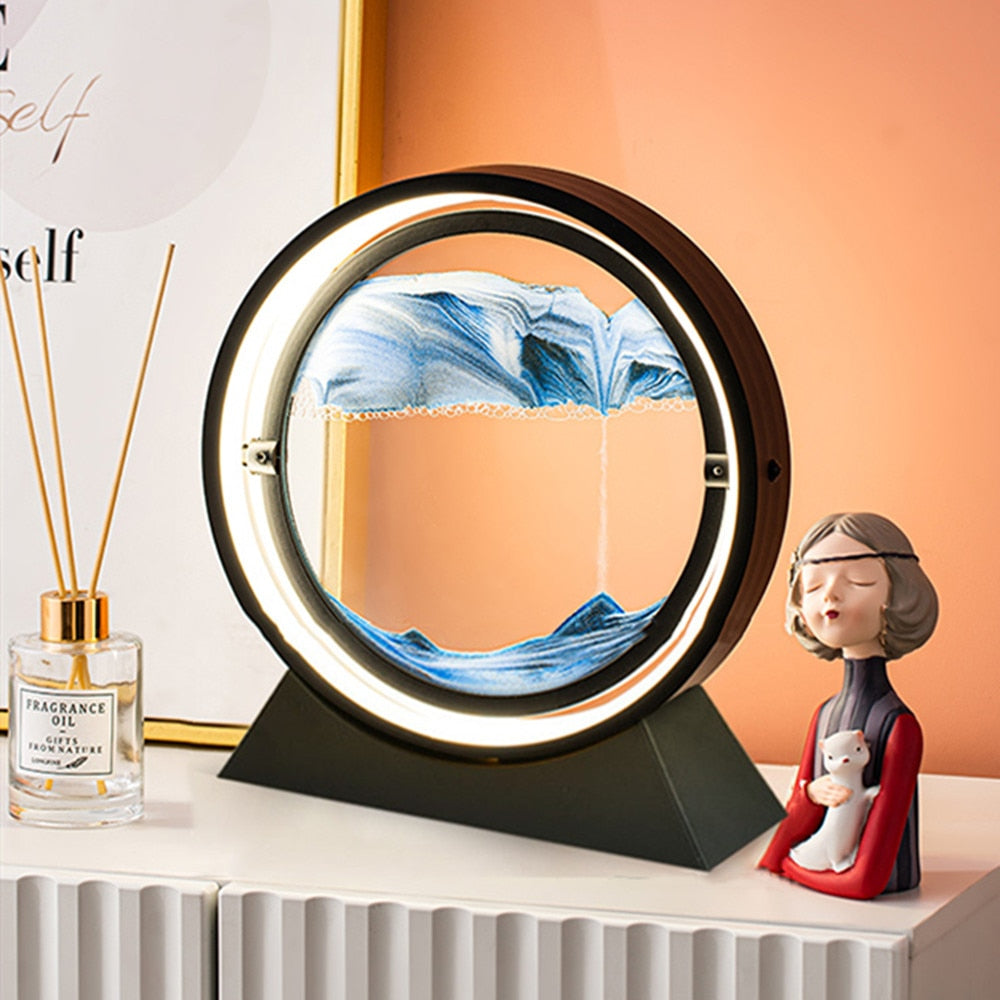 Moving Sand Art Landscape Table Lamp - Image26755087728734