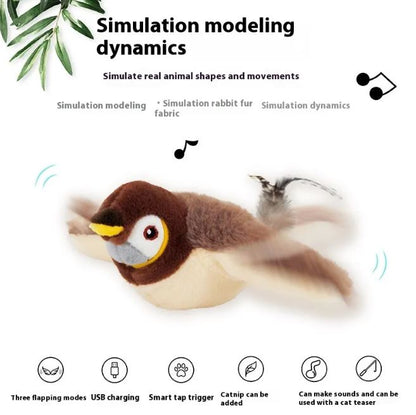 Interactive Flapping Bird Plush Toy - Image27164725575774