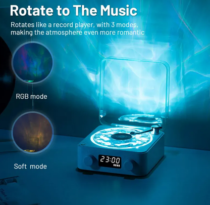 Bluetooth Retro Turntable Speaker with RGB Lights - Image26755435528286