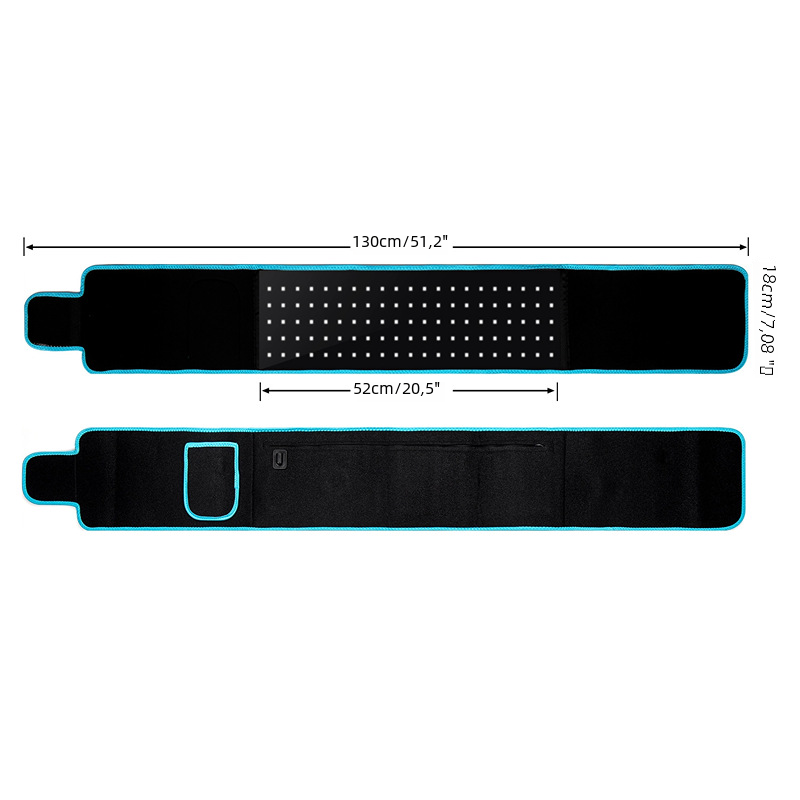 Long Wave Red Light Therapy Heating Waist Belt - Image26755189145694