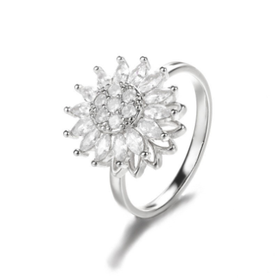Sunflower Rotation Ring for Anxiety Relief - Image26755101622366