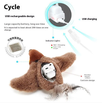 Interactive Flapping Bird Plush Toy - Image27164725543006