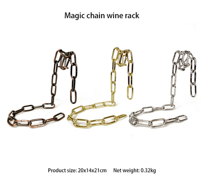 Magic Iron Chain Wine Bottle Holder - Image26755330670686