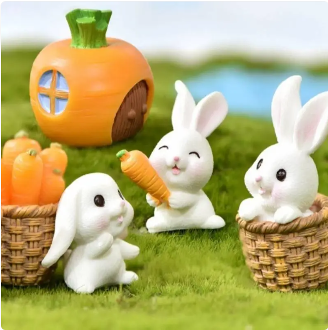 Mini Resin Animal Figurines – DIY Micro-Landscape Decor - 
