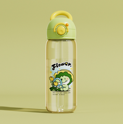 Children's Whale Cartoon Diving Fountain Water Bottle - Tritan Leakproof Sippy Cup (Various Sizes & Colors) - Image26755315630174