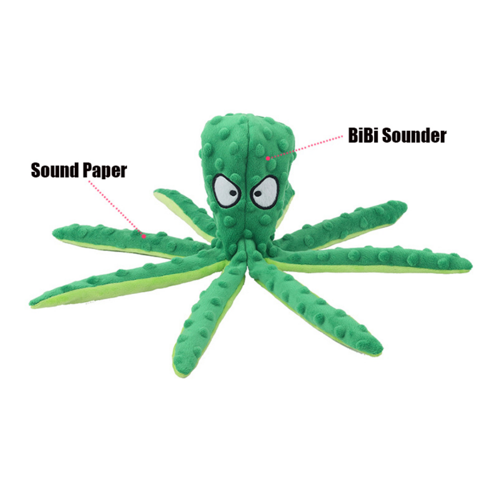 Interactive Bite-resistant Plush Octopus Pet Toy - Image26755167944798