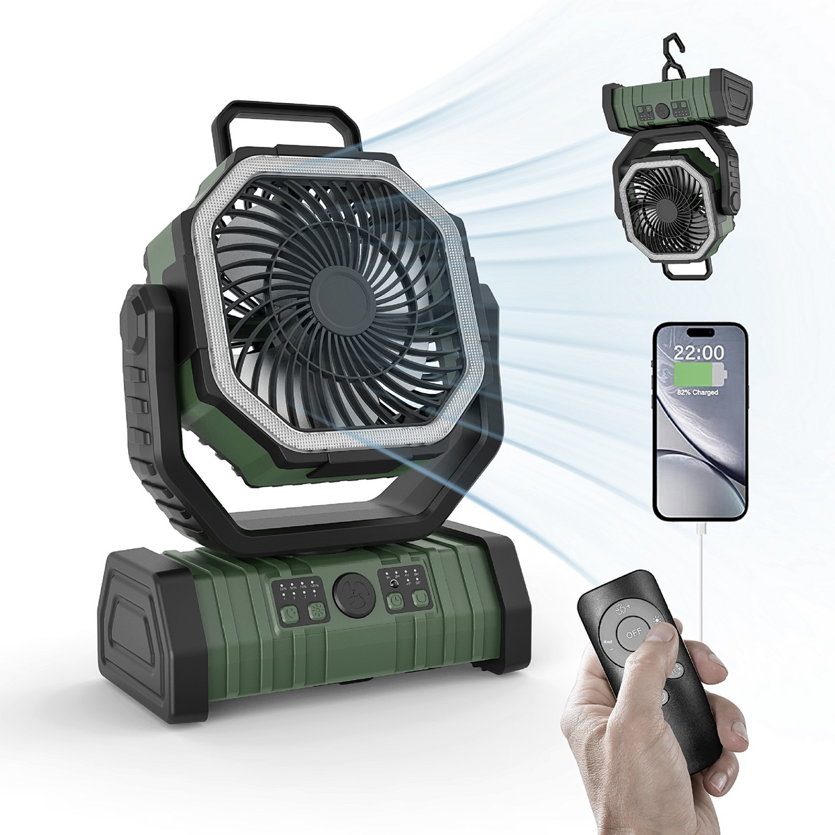 Outdoor Household Power Bank LED Light Camping Fan - Image26755166765150