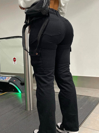 High Waist Cargo Pants Stylish - Image26755350528094