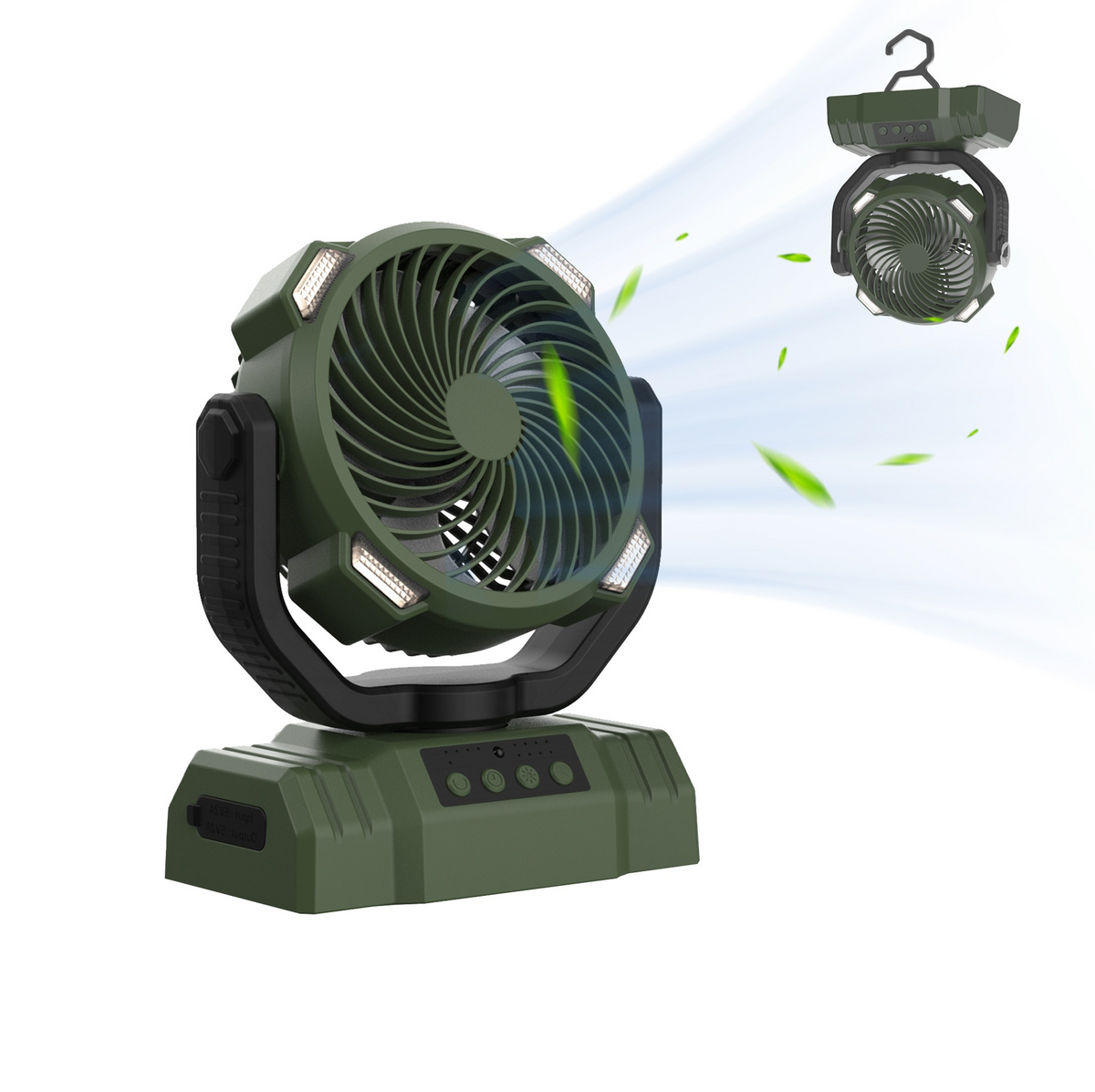 Outdoor Household Power Bank LED Light Camping Fan - 
