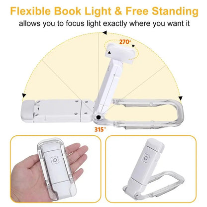 LED USB Rechargeable Book Light Reading Light Eye Protection - Image26755103424606
