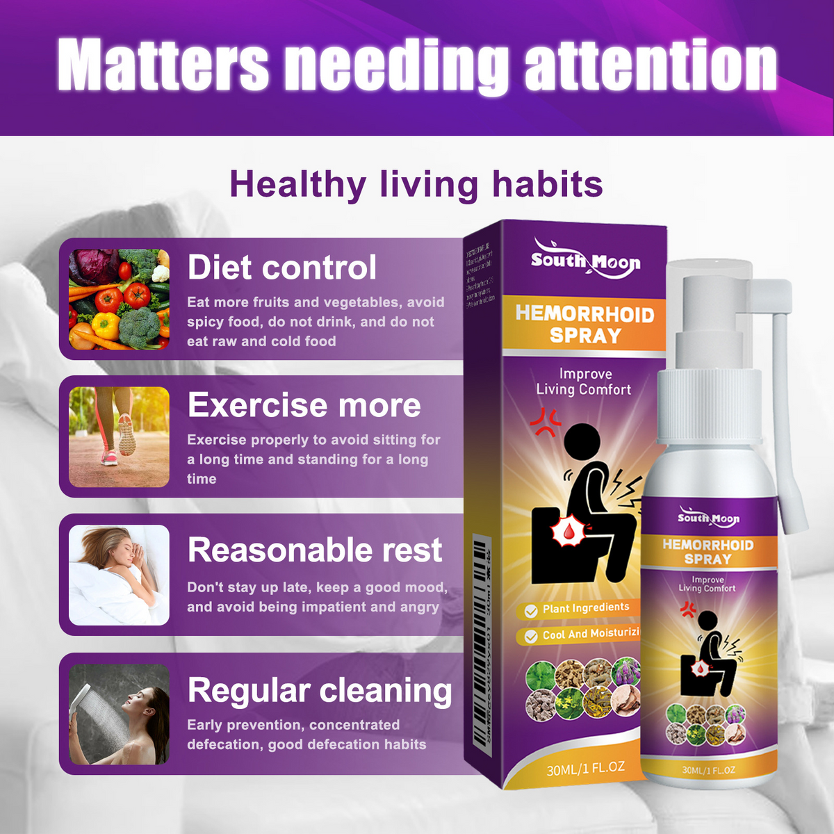 Herbal Hemorrhoid Relief Spray - 