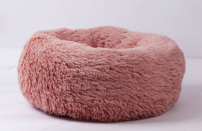 Round Plush Dog Bed for Small Dogs and Puppies - Image26755113549918