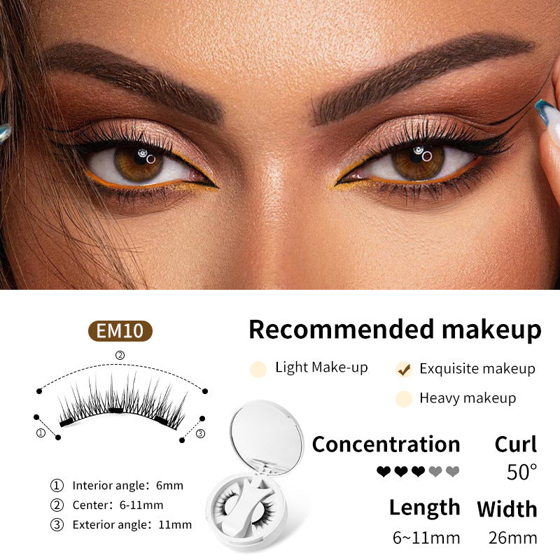 Magnetic False Eyelashes Set with Applicator - 