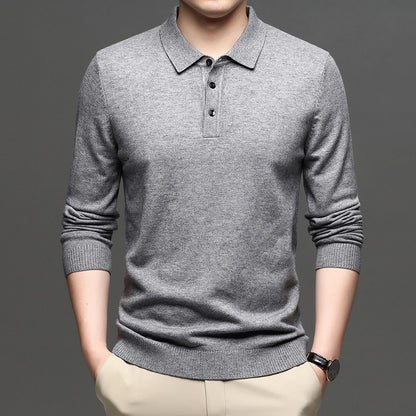 Men's Lapel Knit Pullover Sweater - Image26755078520926