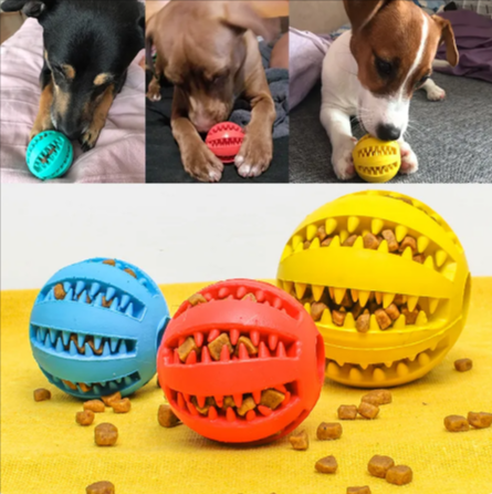Interactive Rubber Slow Feeder Dog Ball - Image26755100475486
