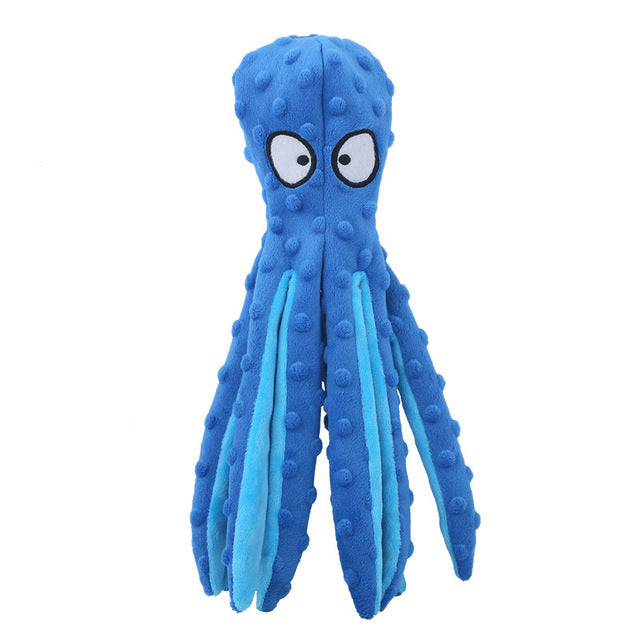 Interactive Bite-resistant Plush Octopus Pet Toy - Image26755168108638