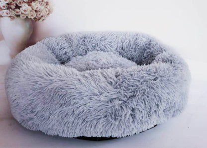 Round Plush Dog Bed for Small Dogs and Puppies - Image26755113255006