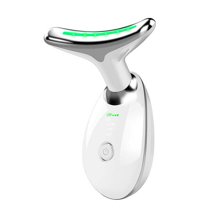 Beauty Facial Massager, 7 Color Wavy Acne Beauty Microcurrent Facial Device Skin Firming for Face Neck Beauty Device, - 