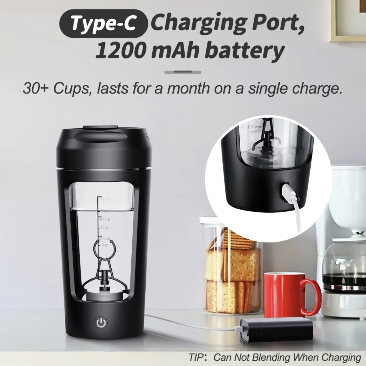 Electric Portable Whey Protein Shaker Bottle - Image26755139928158