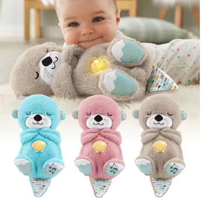 Sound Machine Soothe 'n Snuggle Otter Portable Plush Baby Toy with Sensory Details Music Lights & Rhythmic Breathing Motion - Image26755355312222