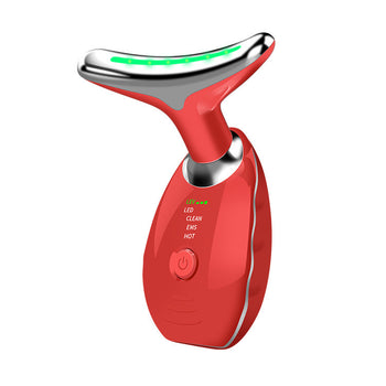 Beauty Facial Massager, 7 Color Wavy Acne Beauty Microcurrent Facial Device Skin Firming for Face Neck Beauty Device, - 