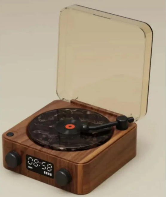 Bluetooth Retro Turntable Speaker with RGB Lights - Image26755432546398
