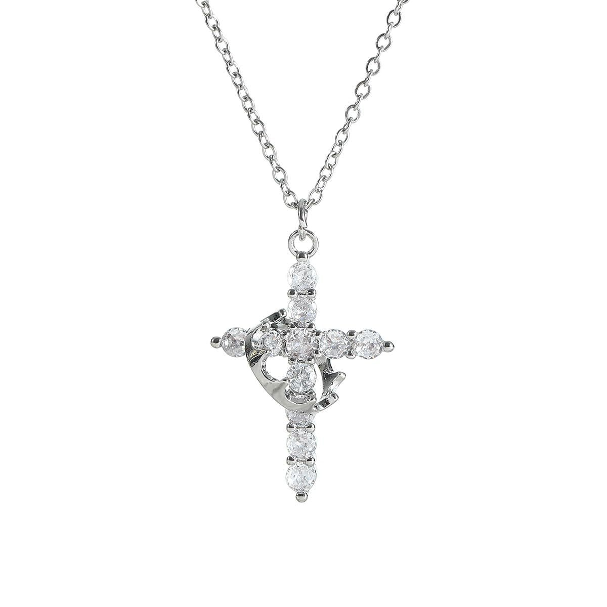 Crown Cross Necklace - Image26755309863006