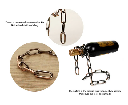 Magic Iron Chain Wine Bottle Holder - Image26755330605150