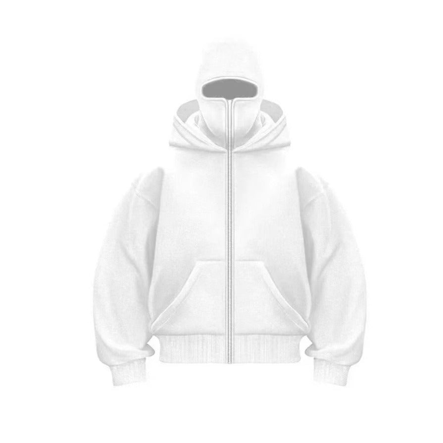 Men's Hooded Zip-Up Baseball Jacket - 
