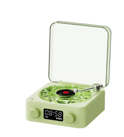 Bluetooth Retro Turntable Speaker with RGB Lights - Image26755429498974
