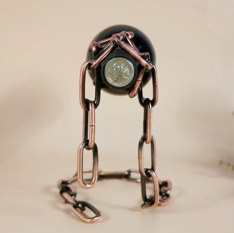 Magic Iron Chain Wine Bottle Holder - Image26755330637918