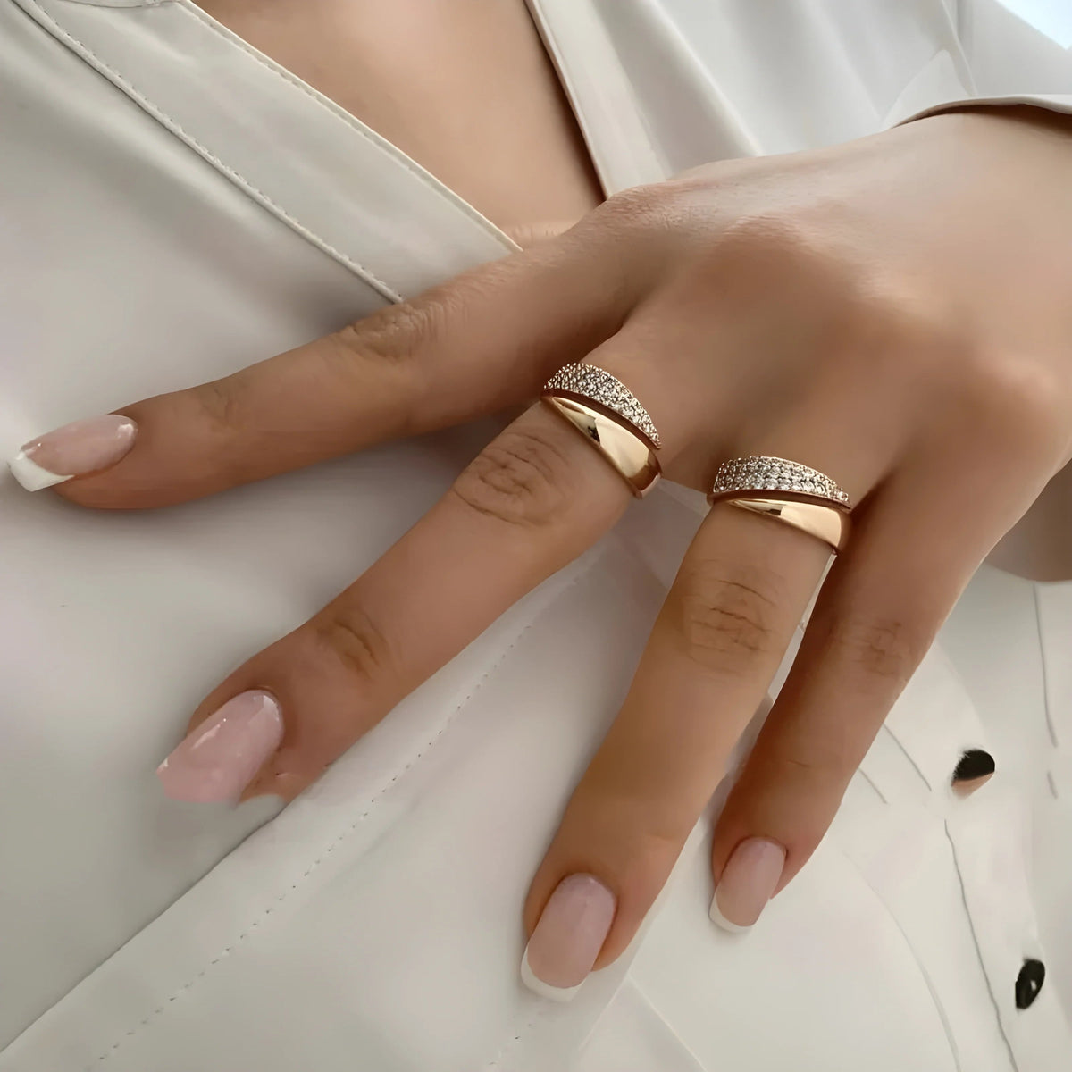 Elegant Adjustable Sparkle Ring - 